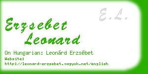 erzsebet leonard business card